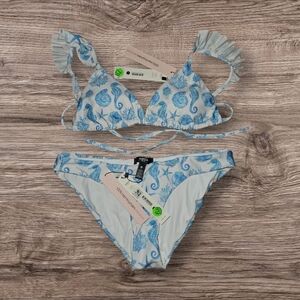 Aqua Brand- Blue Seashell Bikini Set